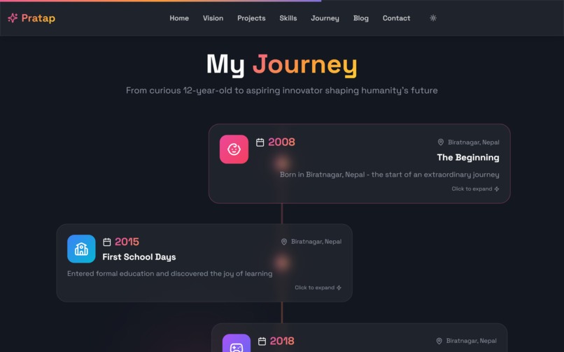 Pratap's Portfolio – screenshot 8