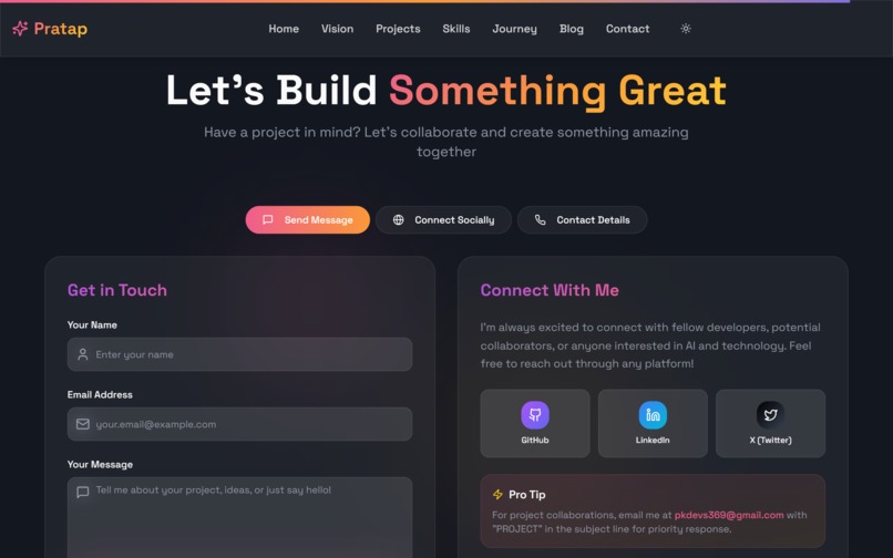 Pratap's Portfolio – screenshot 7