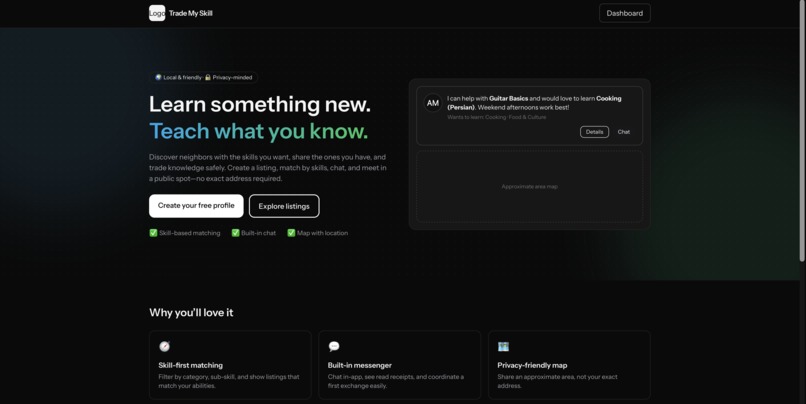 Trade My Skill – screenshot 1