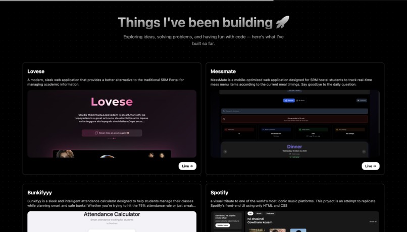 Gowtham Reddy - Developer Portfolio 2025 – screenshot 2