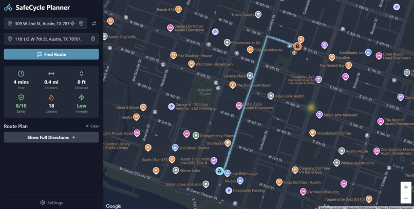 SafeCycle – screenshot 2