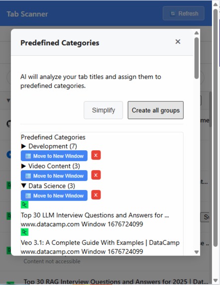 AI Tab Scanner for automatic categorization – screenshot 4