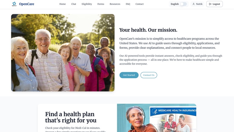 OpenCare – screenshot 1