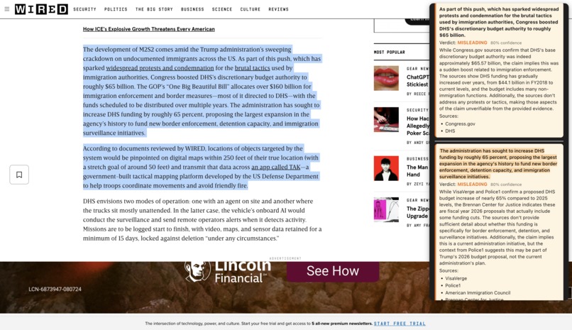 Factly – screenshot 2