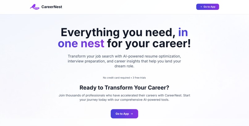 CareerNest – AI-Powered Career Coach – screenshot 1