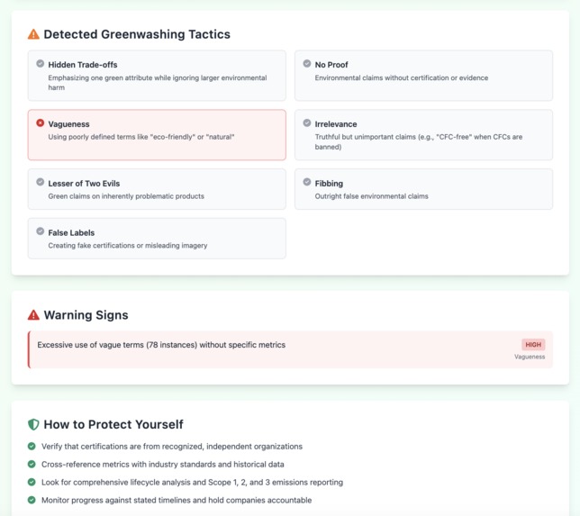 GreenGuard: AI-Powered Corporate Greenwashing Detector – screenshot 2