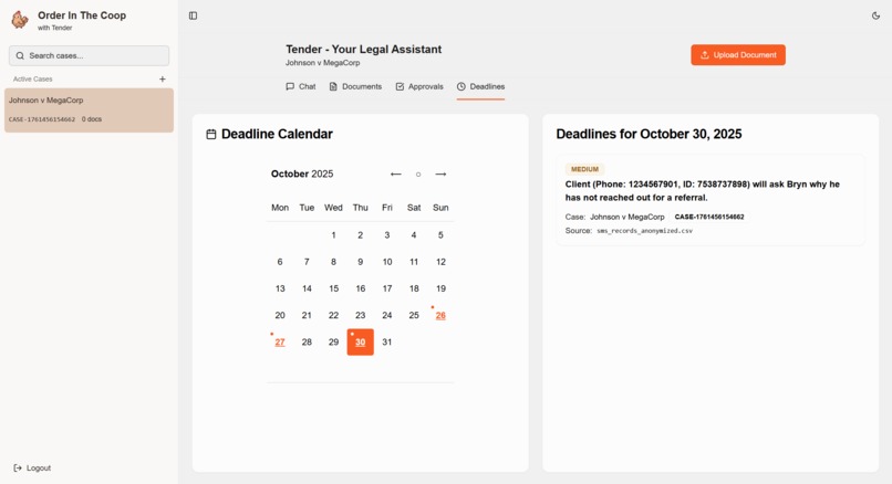 Tender - AI Legal Assistant for Plaintiff Legal Teams – screenshot 2