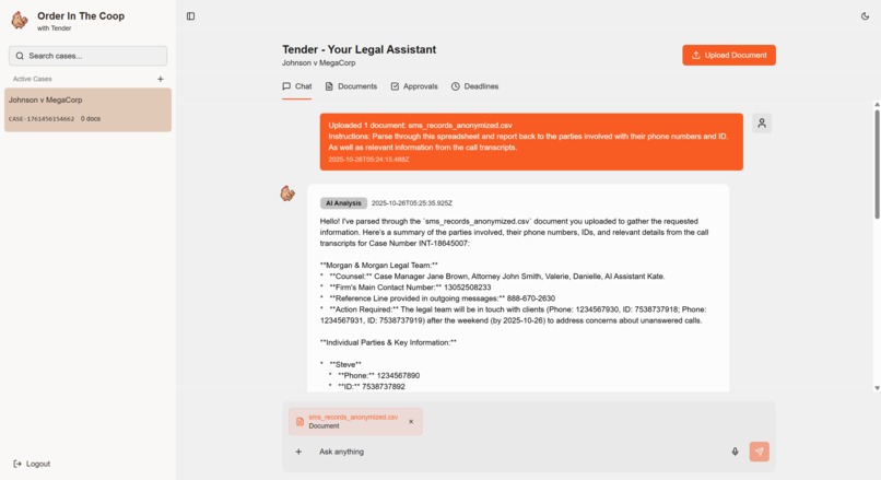 Tender - AI Legal Assistant for Plaintiff Legal Teams – screenshot 4