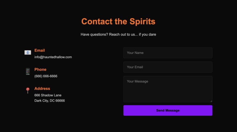Halloween Event Website – screenshot 5