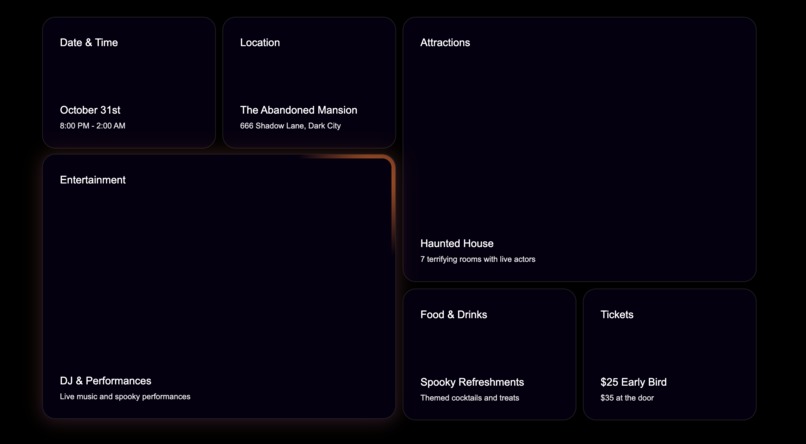 Halloween Event Website – screenshot 3