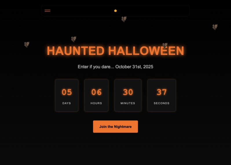 Halloween Event Website – screenshot 1