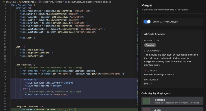 margin – screenshot 1
