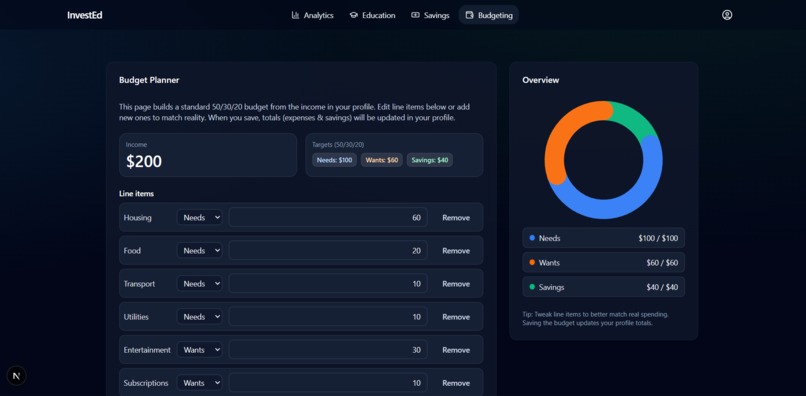 InvestEd – screenshot 1