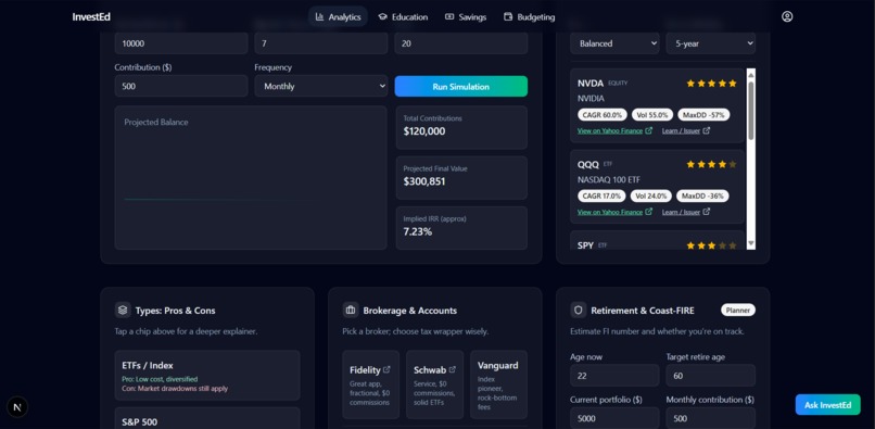 InvestEd – screenshot 2