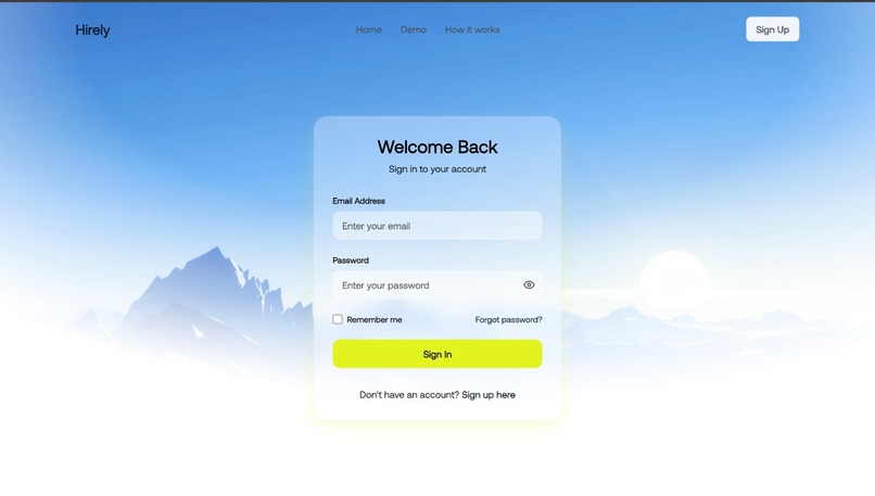 Hirely – screenshot 2