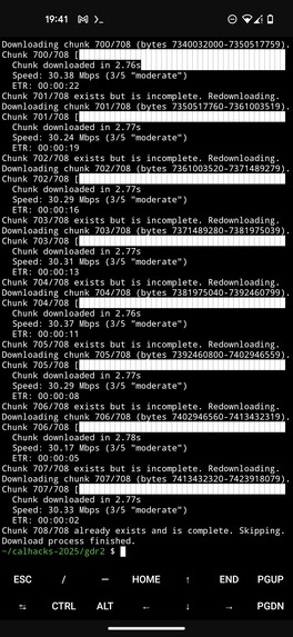 a resilient large file downloader for unstable connections – screenshot 2