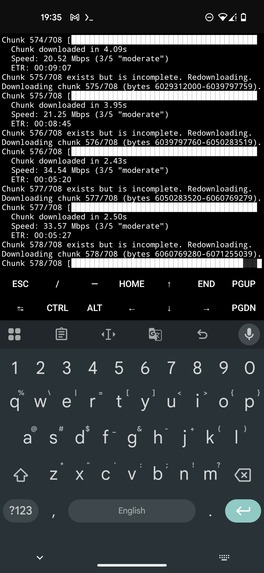 a resilient large file downloader for unstable connections – screenshot 1