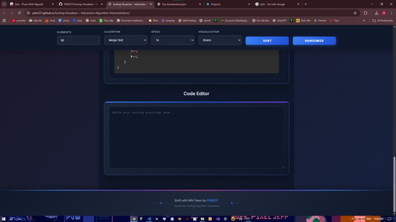Sorting-Visualizer---Interactive-Algorithm-Demonstration – screenshot 2