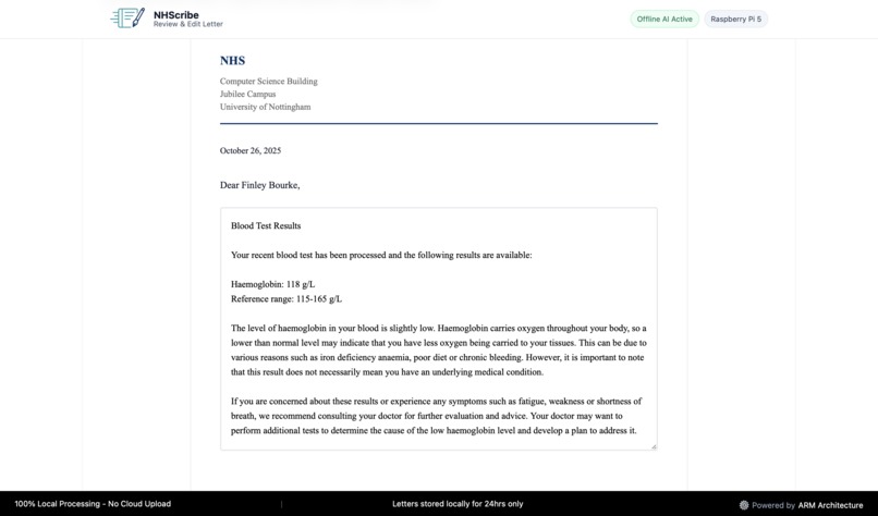 NHScribe – screenshot 3