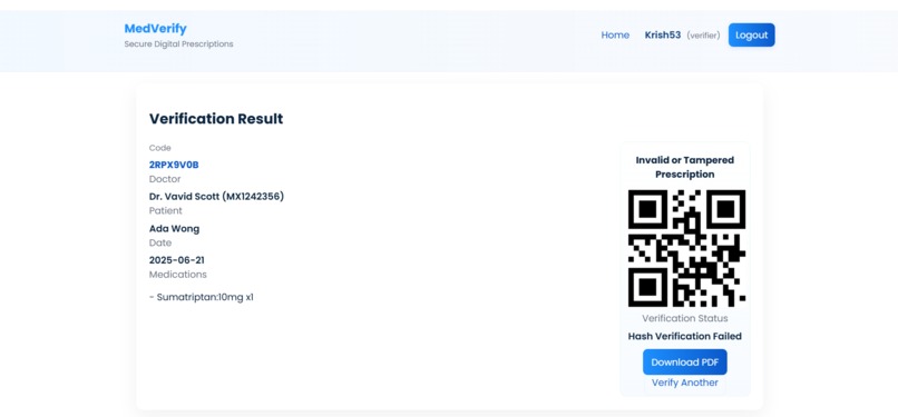 MedVerify – screenshot 1