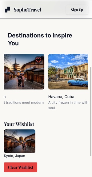 SophoTravel – screenshot 2