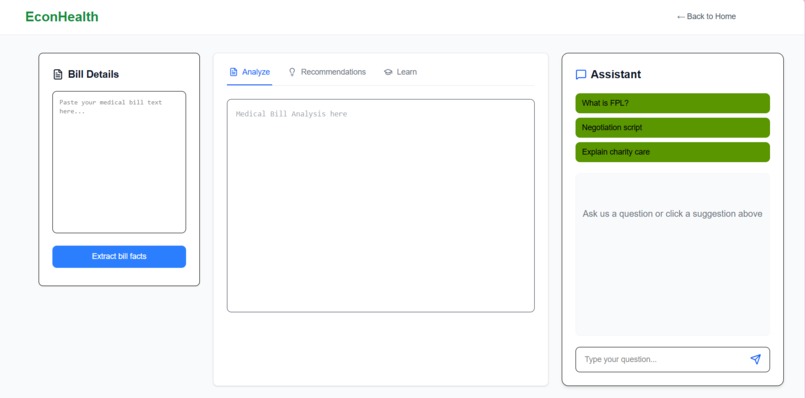 EconHealth – screenshot 2
