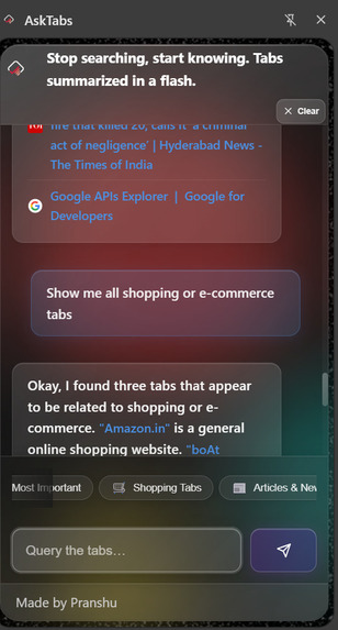 Asktabs – screenshot 2