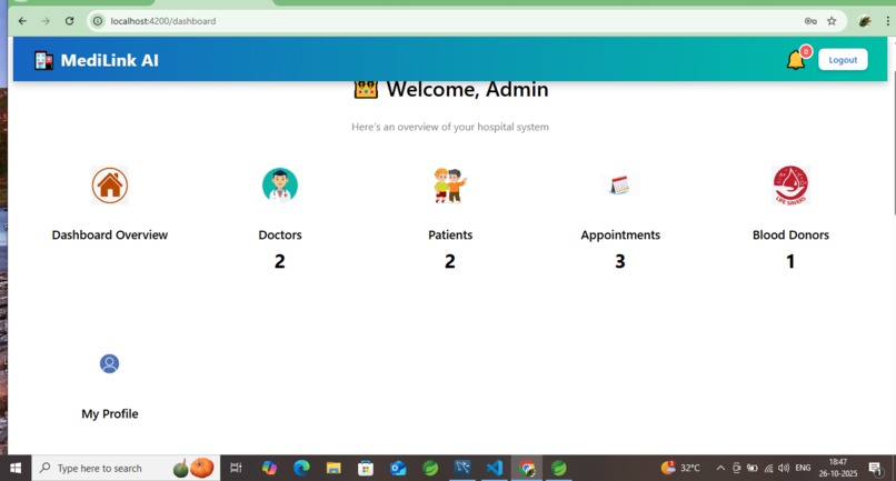 MediLink AI HMS – screenshot 2