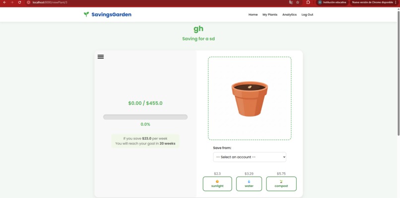 SavingsGarden – screenshot 2