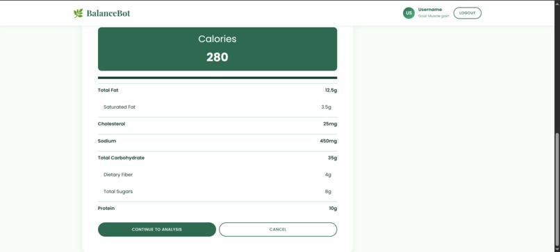 BalanceBot: Your Nutrition Partner – screenshot 6