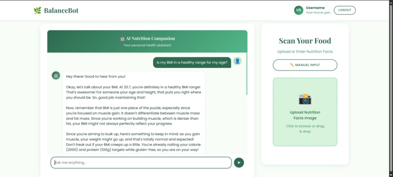BalanceBot: Your Nutrition Partner – screenshot 5