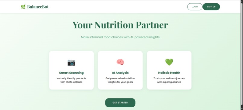 BalanceBot: Your Nutrition Partner – screenshot 1