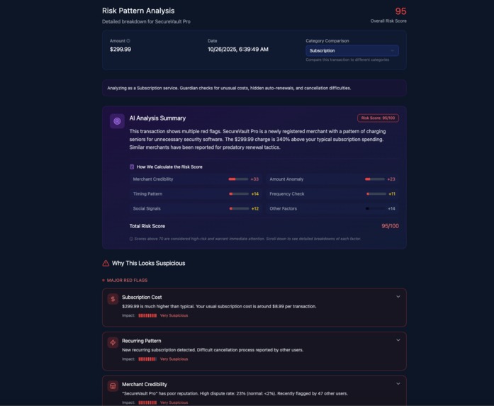 Guardian: AI-powered Scam and Fraud Prevention  – screenshot 1