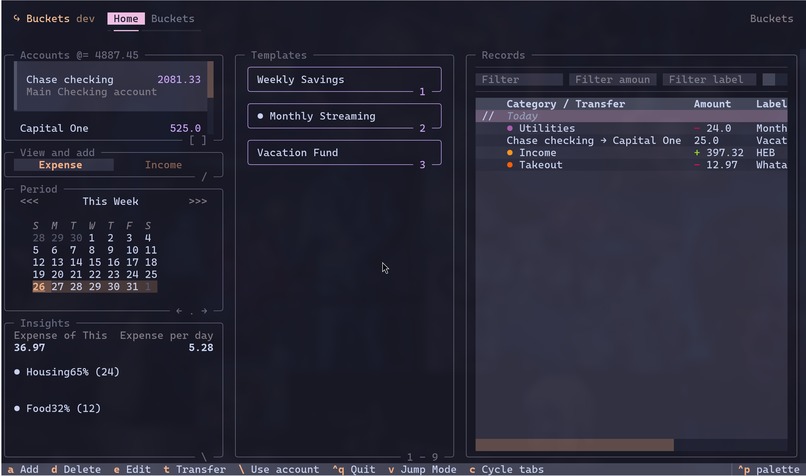 Buckets – screenshot 1