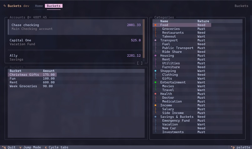 Buckets – screenshot 2