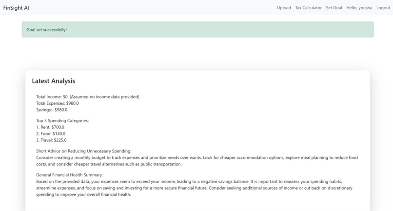 FinSightAI – screenshot 1