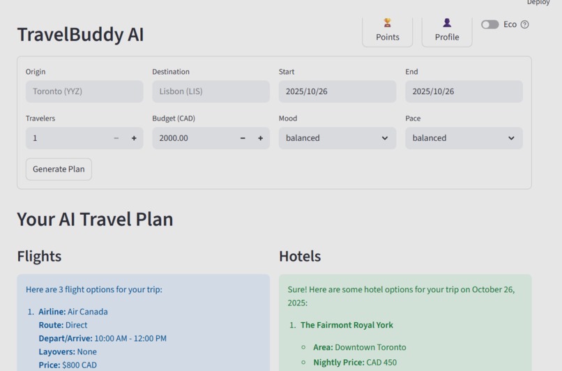 Travel Buddy AI – screenshot 1