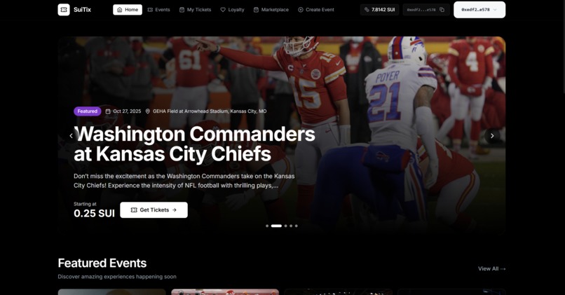 SuiTix – screenshot 2