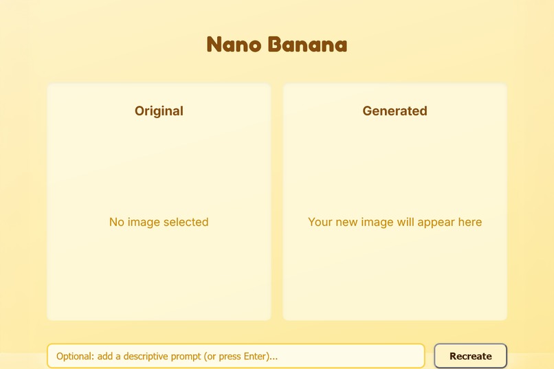 Nano Banana - AI Image Recreator Chrome Extension – screenshot 1