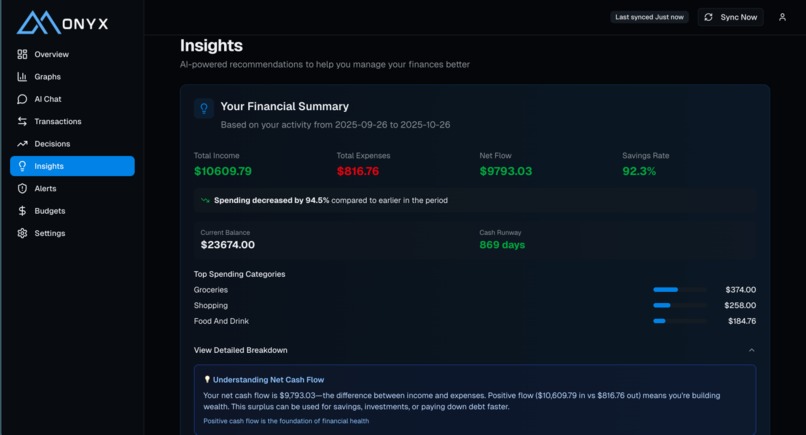 Onyx - Agentic Financial Automation & Advising – screenshot 3