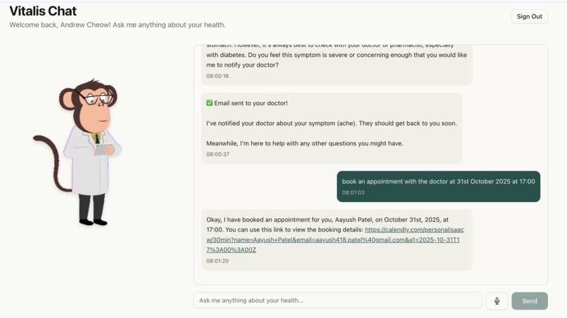 Vitalis: AI Health Guardian Assistant for Elderly – screenshot 1