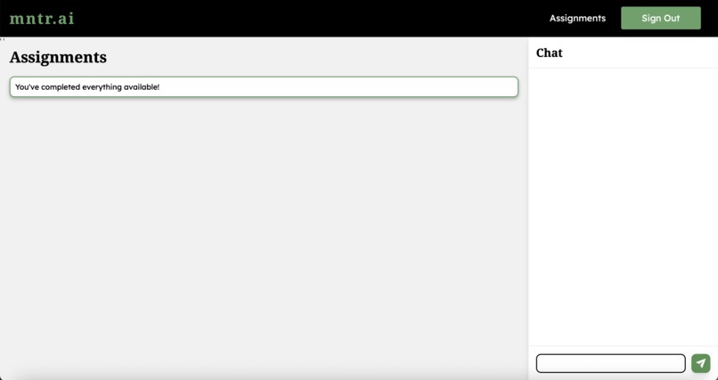mntr.ai Educational Platform – screenshot 1