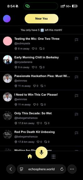 Echosphere: Next Generation Social Media – screenshot 2