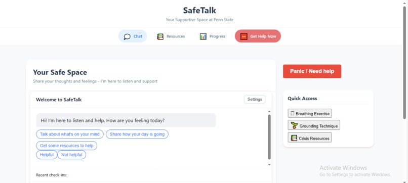 SafeTalk – screenshot 1