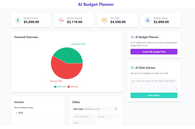AI Budget Planner – screenshot 1