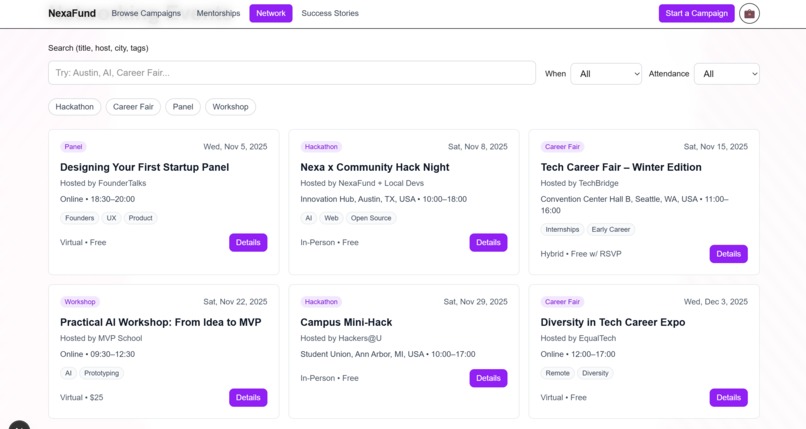 Nexafund – screenshot 1