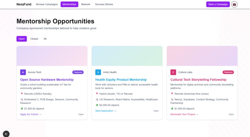 Nexafund – screenshot 2