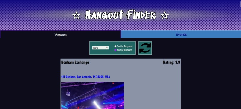 Hangout Finder – screenshot 1