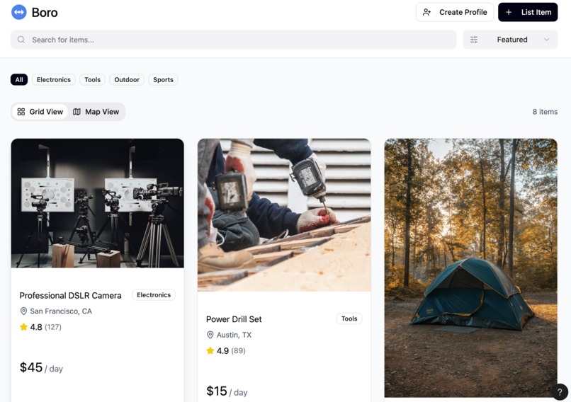 Boro marketplace – screenshot 2