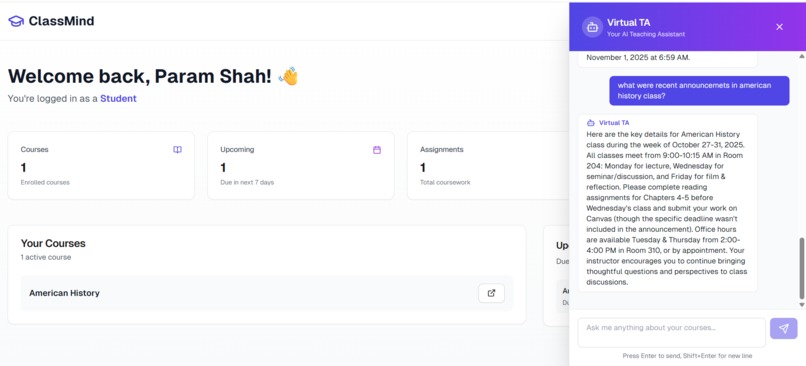 Virtual Teaching Assistant – screenshot 4
